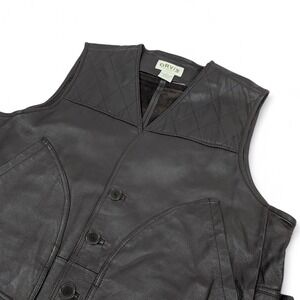 Vintage Orvis Leather‎ Hunting Munitions Vest Mens XL Brown Shoulder Game Bag